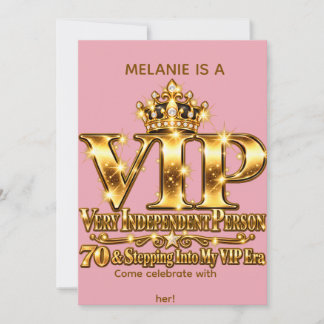 70 & Eintritt in meine VIP-Ära | Luxus Gold 70. Ge Einladung