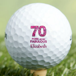 70 Fabelhafte 70. Geburtstag Pink-Blume Golfball