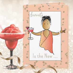 70 Fabulous Brown Cartoon Margarita Geburtstag Karte