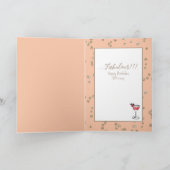 70 Fabulous Brown Cartoon Margarita Geburtstag Karte (Innenseite)