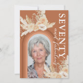 70 & Fabulous Burnt Orange Boho Birthday Einladung (Vorderseite)