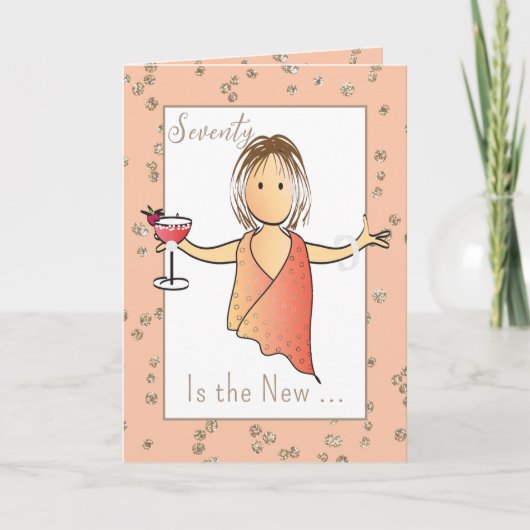 70 Fabulous Female Cartoon Margarita 70. Geburtsta Karte (Vorderseite)