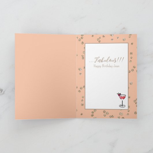 70 Fabulous Female Cartoon Margarita 70. Geburtsta Karte (Innenseite)