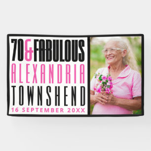 70 & Fabulous Fette Typografie Foto 70. Geburtstag Banner