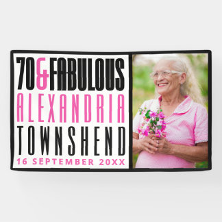 70 & Fabulous Fette Typografie Foto 70. Geburtstag Banner