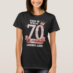 70 & Fabulous I Black Peach Party Group Candid Pho T-Shirt