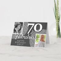 70 & Fabulous Silver Glitzer 2 Foto 70. Geburtstag