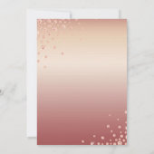 70 Fantastische Rose Gold Glitzer Diamond Geburtst Einladung (Rückseite)