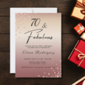 70 Fantastische Rose Gold Glitzer Diamond Geburtst Einladung