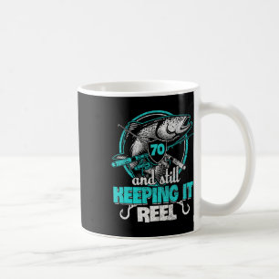 70. Fischender lustiger Geburtstags-Shirt Fischer  Kaffeetasse