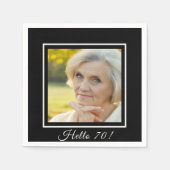 70. Foto Schwarz-weiß Serviette (Vorderseite)