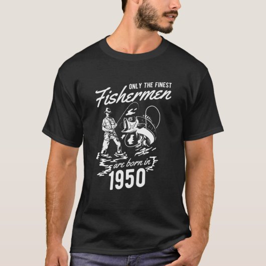 70. Geburtstag 1950 Fischerei T-Shirt (Vorderseite)