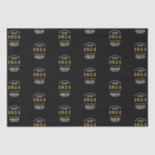 70. Geburtstag 1954 Black Gold Chic Elegant Seidenpapier (Vorderseite)