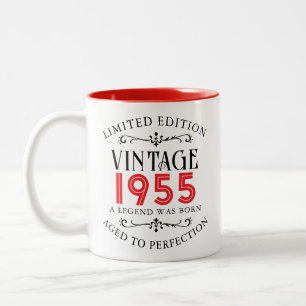 70. Geburtstag 1955 Vintage 70er Geschenk Zweifarbige Tasse