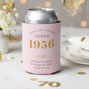 70. Geburtstag 1956 Andenken Elegant Personalisier Dosenkühler