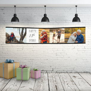 70. Geburtstag 4 Foto-Streifen Personalisiert Banner