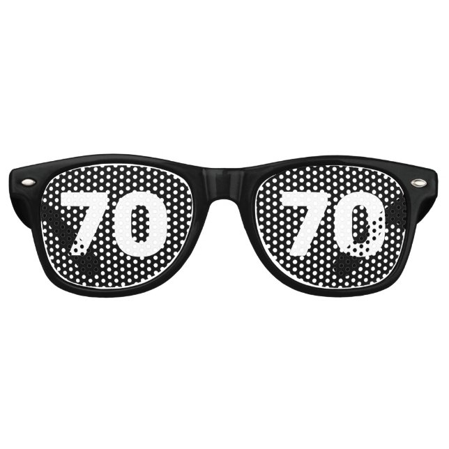 70. GEBURTSTAG 50 SONNENSCHIRME PARTYBRILLE (Vorderseite)