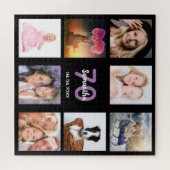 70. Geburtstag 70 Foto schwarze Frau Puzzle (Horizontal)