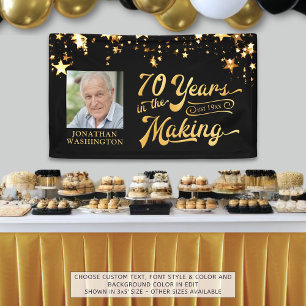 70. Geburtstag 70 JAHRE IM WERDEN Goldene Sterne Banner