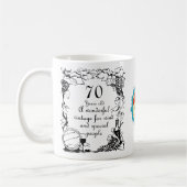 70. Geburtstag 70 Jahre Vintager Wein Persönlich Kaffeetasse (Links)