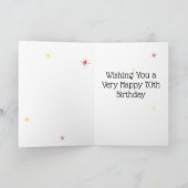 70. Geburtstag - 70. Stars - Rosa - Alter Karte (Innenseite)