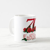 70. Geburtstag 70 und BlumenTasse der fabelhaften Kaffeetasse (Vorderseite Links)