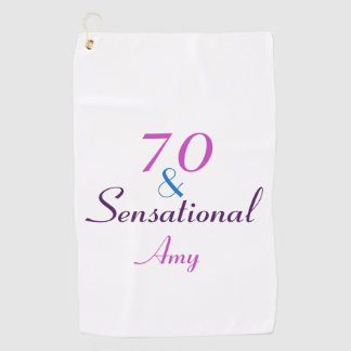 70. Geburtstag 70 und sensationelle Girly Personal Golfhandtuch