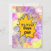 70. Geburtstag Abzeichen in Tagen Einladung (Vorderseite)