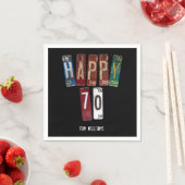 70. Geburtstag alte Nummernschilderkollektion Serviette (Beispiel)
