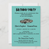 70. Geburtstag Alter Banger Car Enthusiast Vintag Einladung (Vorderseite)