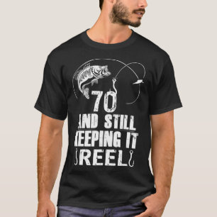70. Geburtstag Angeln 70 Jahre alter Fischer Gesch T-Shirt