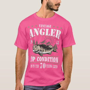 70. Geburtstag Angeln 70-jähriger Fischer 1953 T-Shirt