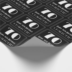 70. Geburtstag - Art Deco inspiriertes Aussehen "7 Geschenkpapier