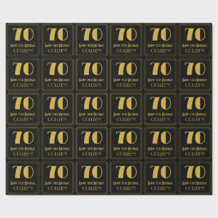 70. Geburtstag ~ Art Deco inspiriertes Aussehen "7 Geschenkpapier