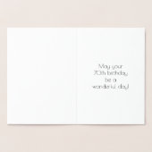 70. Geburtstag ~ Art-Déco-Stil "70" & Individuelle Folienkarte (Innenseite)
