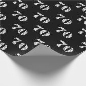 70. Geburtstag auf schwarz Geschenkpapier (Ecke)