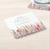 70. Geburtstag August Birth Blume Custom Untersetzer (angewinkelt)