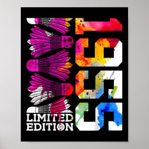 70. Geburtstag Badminton Limitierte Auflage 1955 Poster