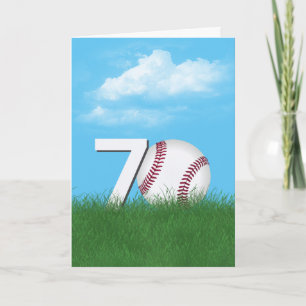 70. Geburtstag Baseball im Grünen Gras Karte