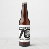 70. Geburtstag, benutzerdefiniertes Foto Bierflaschenetikett (Vorderseite)