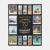 70. Geburtstag Black Gold Legendary 20 Foto Fleecedecke (Vorderseite)