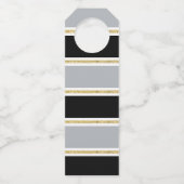 70. Geburtstag Black Gray Gold Glitzer Confetti Flaschenanhänger (Rückseite)