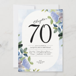 70. Geburtstag Blaue Flora Einladung