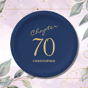 70. Geburtstag Blaues Gold Kapitel 70 Pappteller