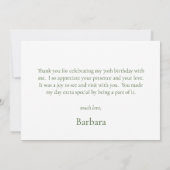 70. Geburtstag Blue Hydrangeas Dankeskarte (Rückseite)