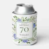 70. Geburtstag Blue Hydrangeas Dosenkühler (Kanne Vorderseite)