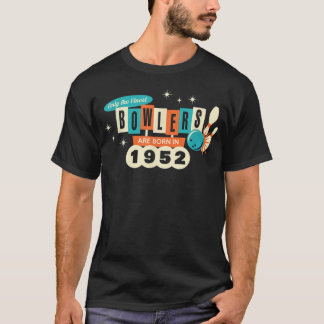 70. Geburtstag Bowler Funny Bowling 1952 Vintag Re T-Shirt