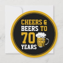 70. Geburtstag Cheers and Biers bis 70 Jahre Moder
