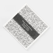 70. Geburtstag Cooles Zahlenmuster Schwarz/Weiß Serviette (Ecke)
