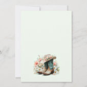 70. Geburtstag Cowgirl Boots Birthday Brunch Einladung (Rückseite)